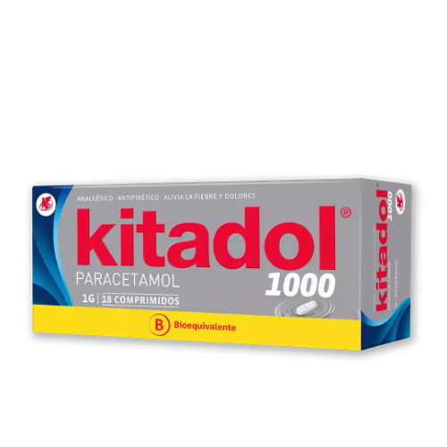 Kitadol 1000 PARACETAMOL 1000mg 18 comprimidos