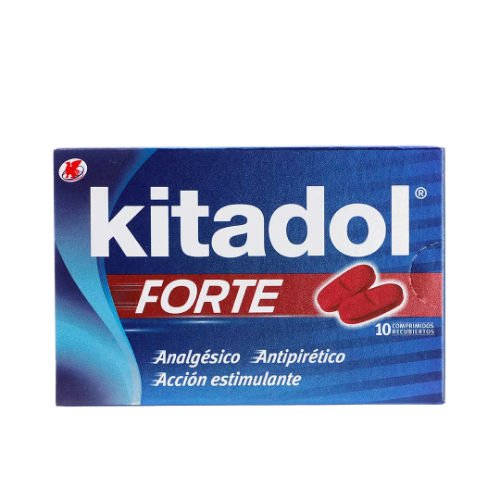 Kitadol Forte PARACETAMOL 500mg + CAFEÍNA 50mg 10 comprimdos recubiertos